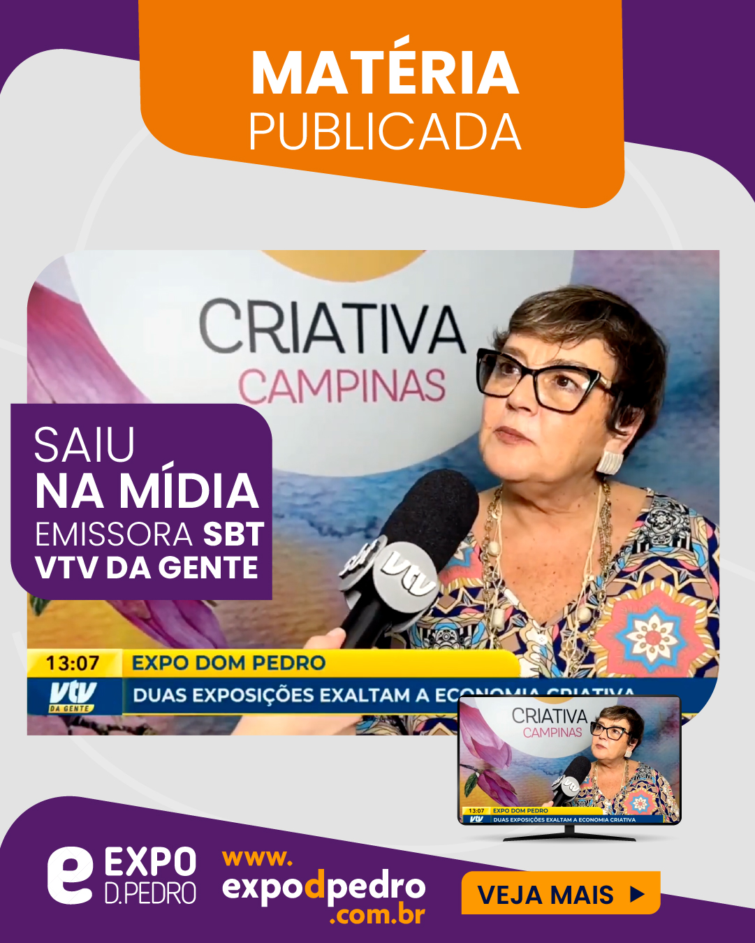 Ilustração - A Feira Criativa Campinas foi destaque no SBT e na Record!